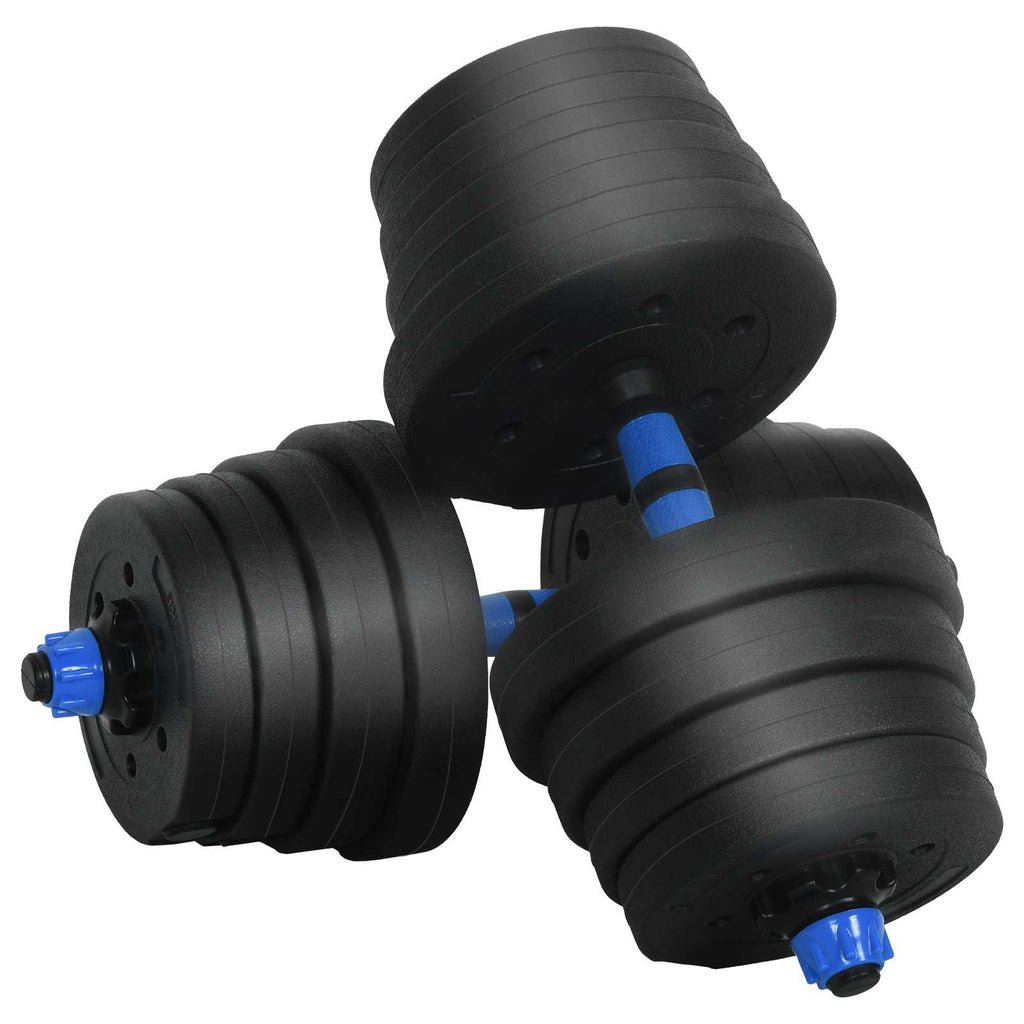 vidaXL Zestaw Hantli 4w1: Hantla, Sztanga, Kettlebell 30 kg