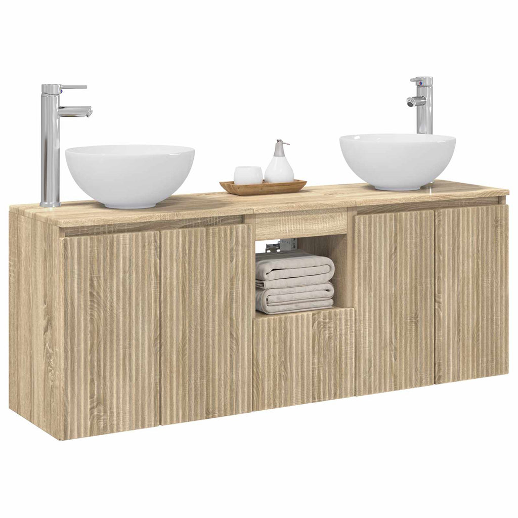 vidaXL Zestaw Szafek Łazienkowych 3 szt. dąb Sonoma 49,5 x 35 x 63 cm