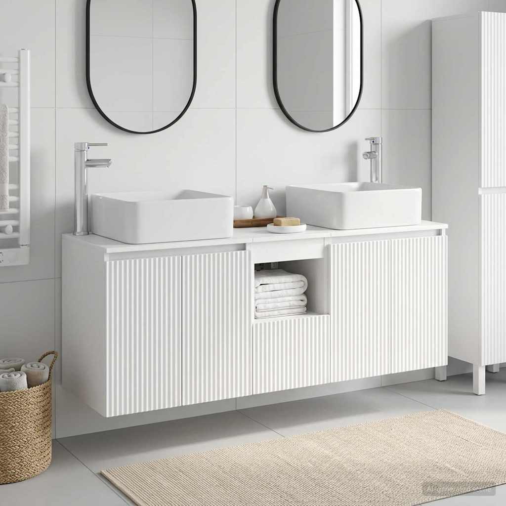 vidaXL Zestaw Szafek Łazienkowych 3 szt. Biały 49,5 x 41 x 63 cm