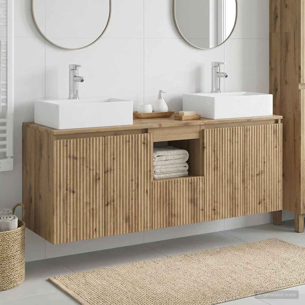 vidaXL Zestaw Szafek Łazienkowych 3 szt. Dąb artisan