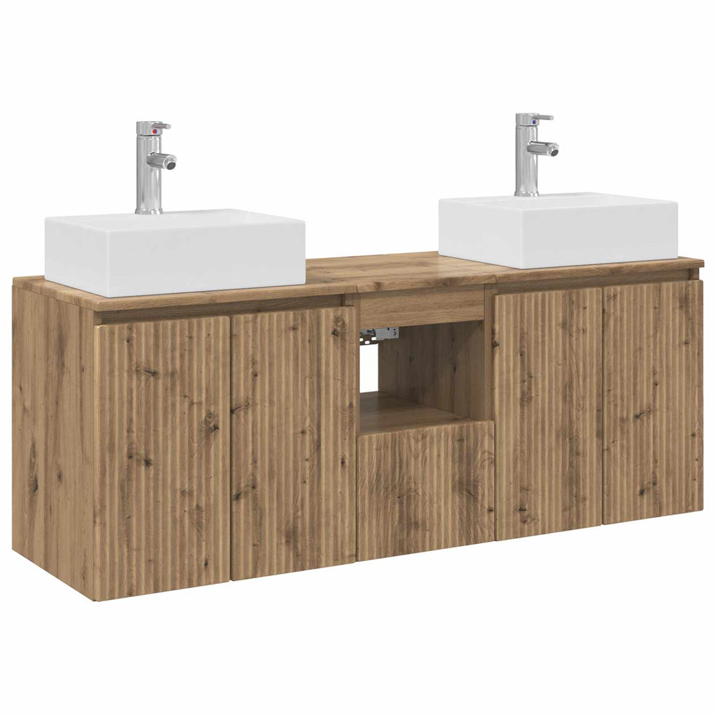 vidaXL Zestaw Szafek Łazienkowych 3 szt. Dąb artisan