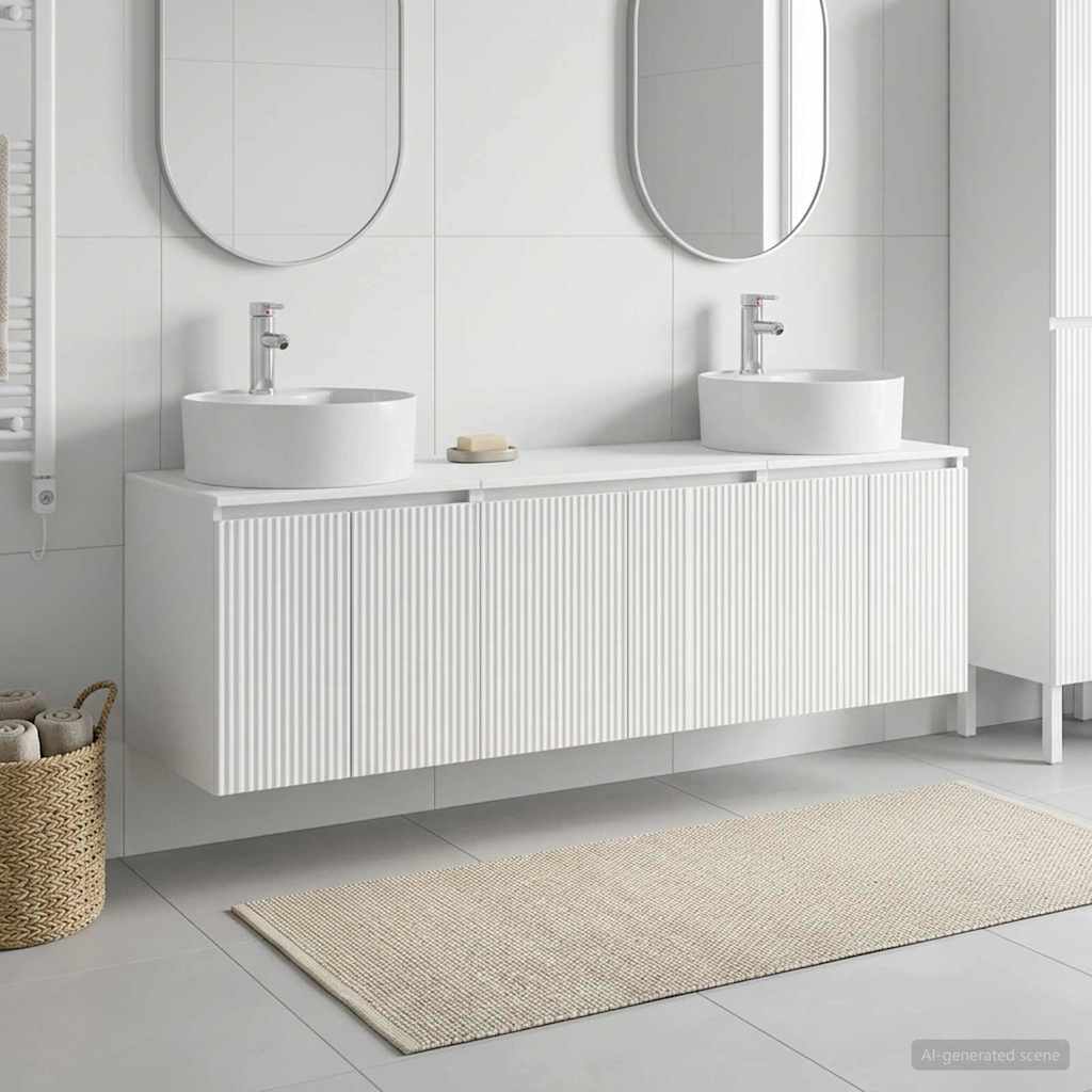 vidaXL Zestaw Szafek Łazienkowych 3 szt. Biały 49,5 x 44,5 x 65 cm
