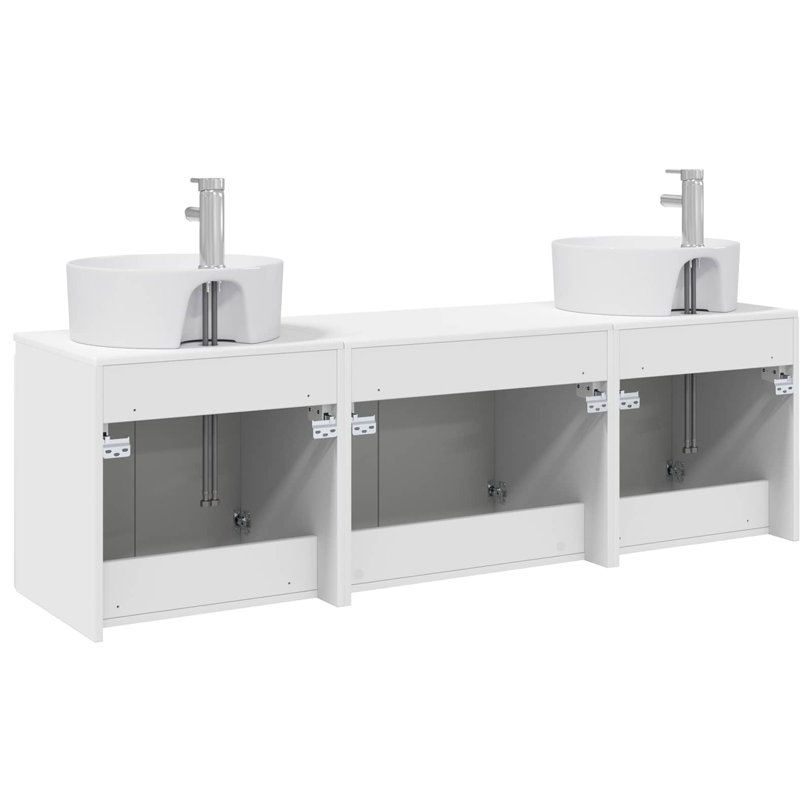 vidaXL Zestaw Szafek Łazienkowych 3 szt. Biały 49,5 x 44,5 x 65 cm