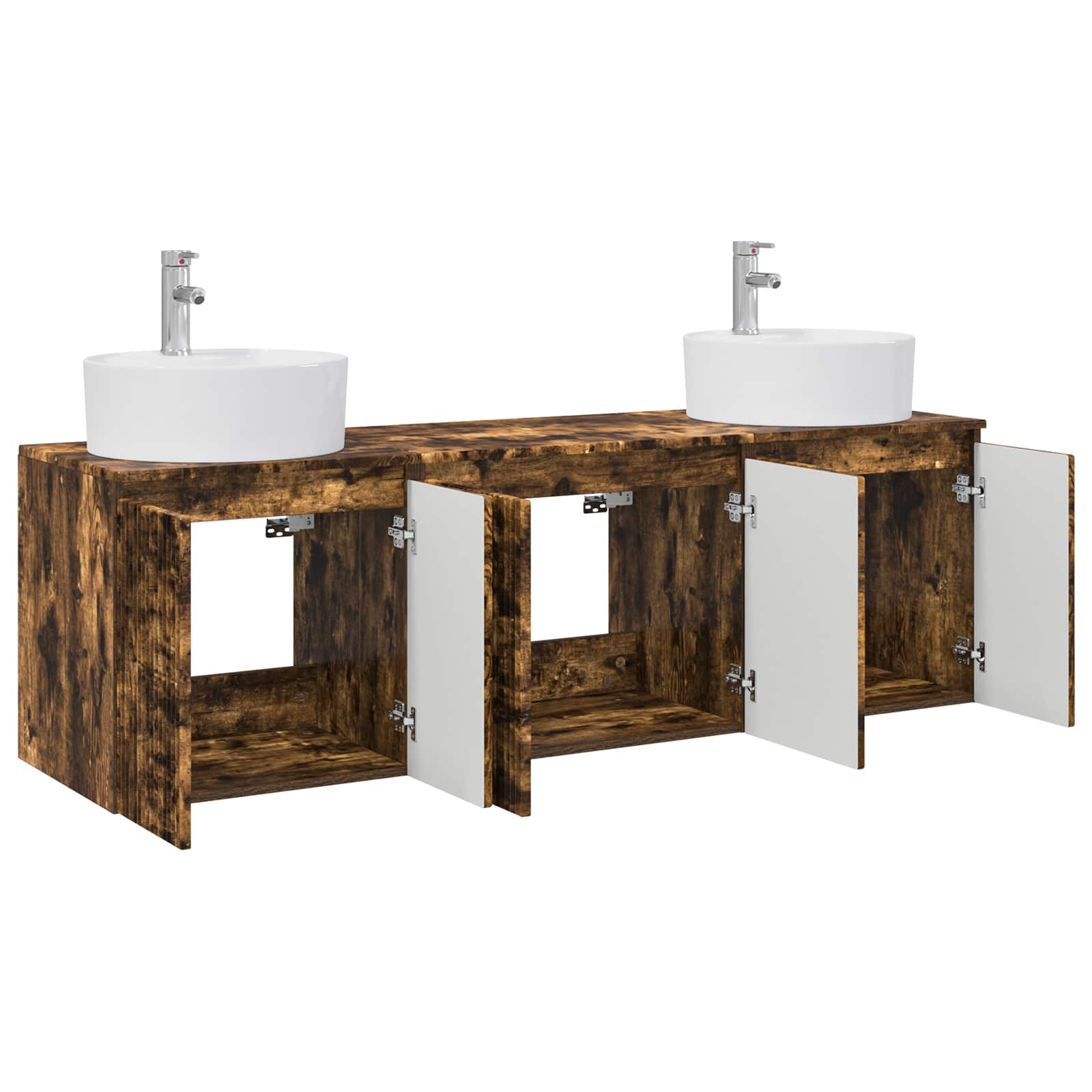vidaXL Zestaw Szafek Łazienkowych 3 szt. Dąb wędzony