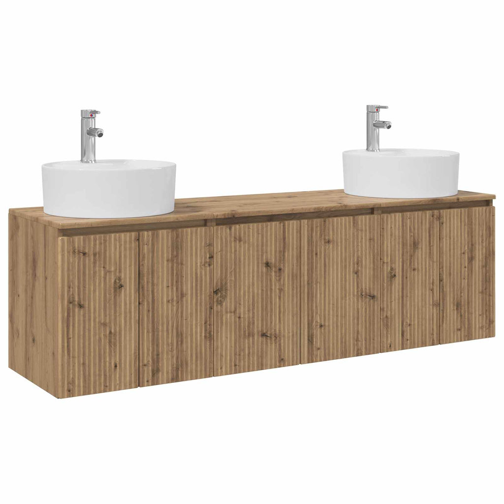 vidaXL Zestaw Szafek Łazienkowych 3 szt. Dąb artisan