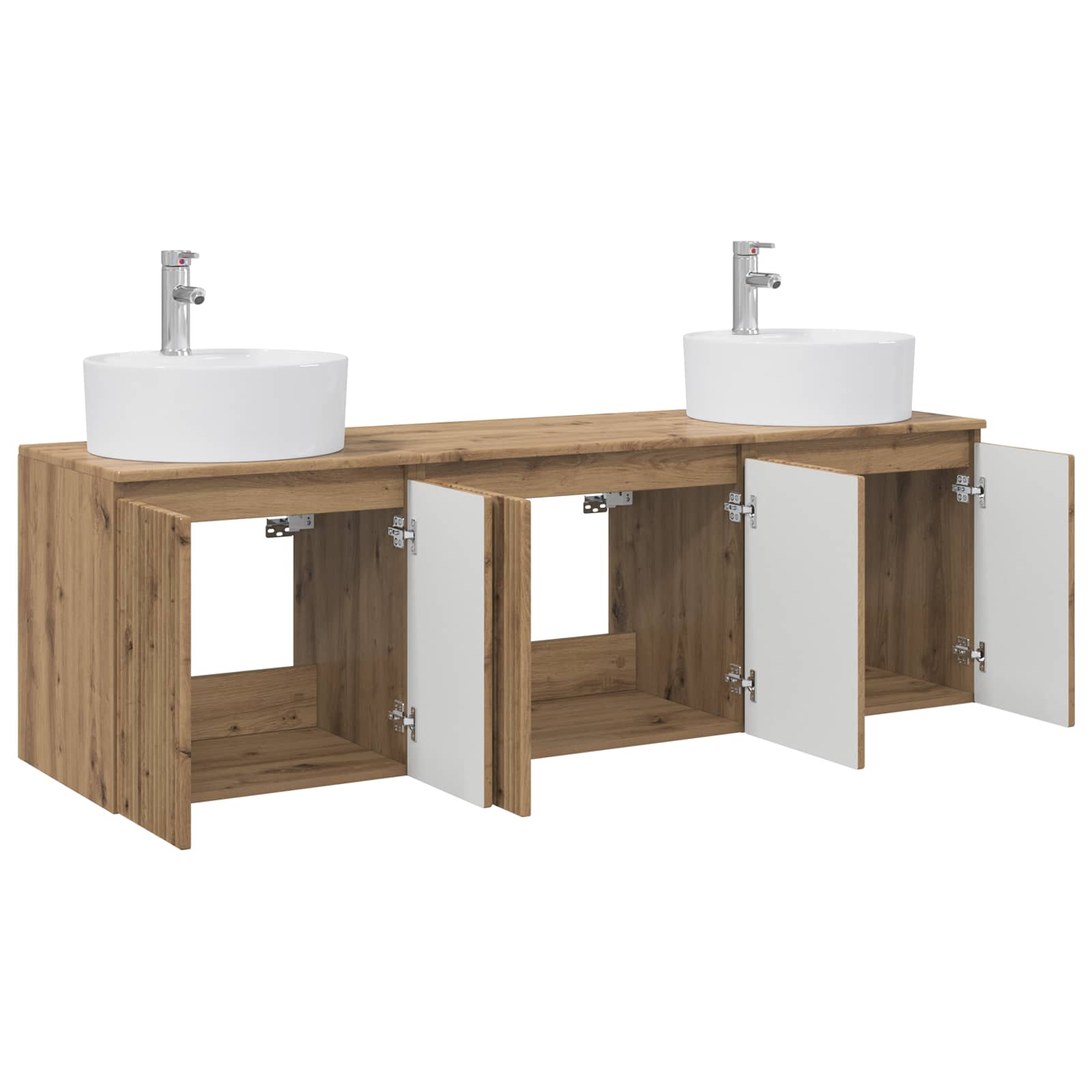 vidaXL Zestaw Szafek Łazienkowych 3 szt. Dąb artisan