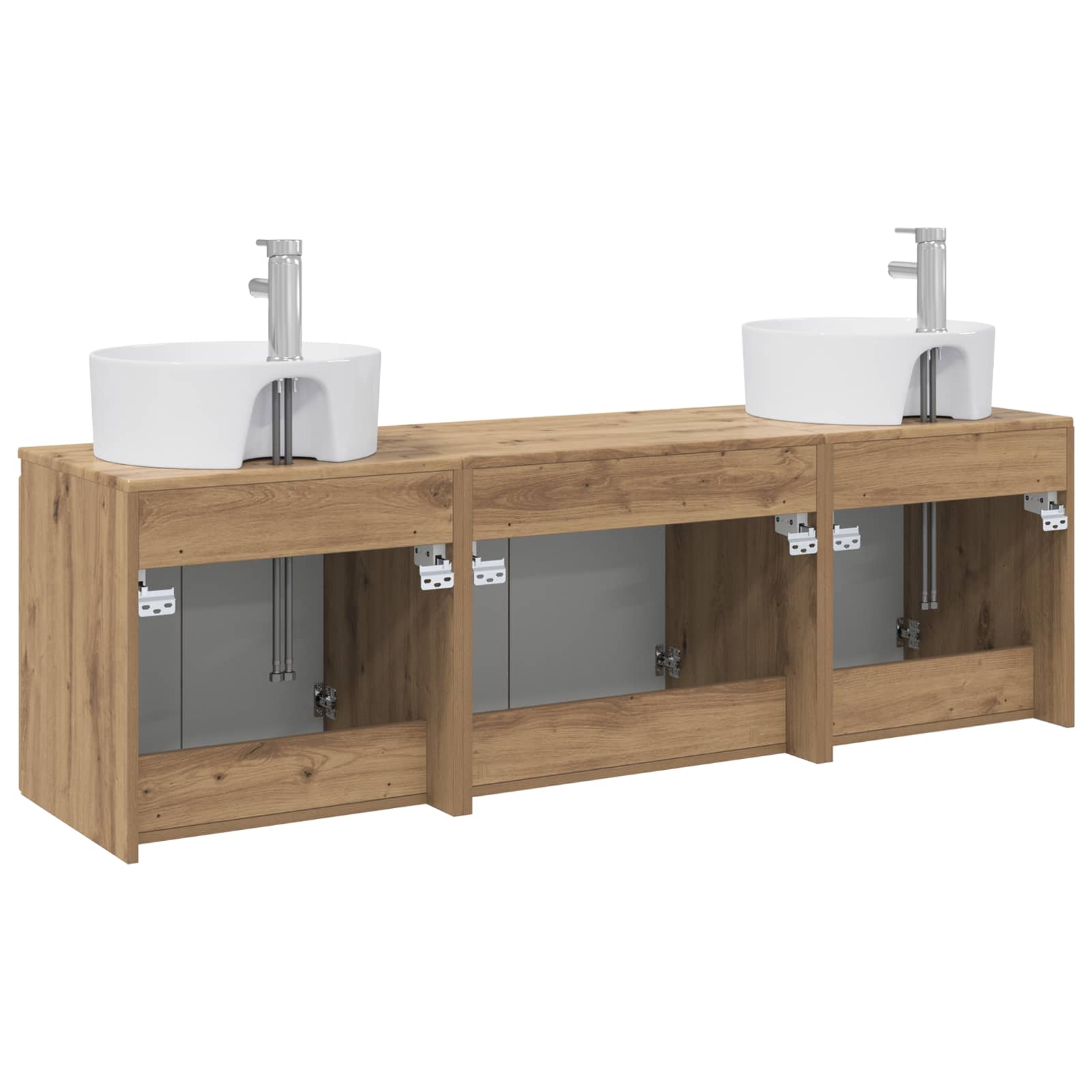 vidaXL Zestaw Szafek Łazienkowych 3 szt. Dąb artisan