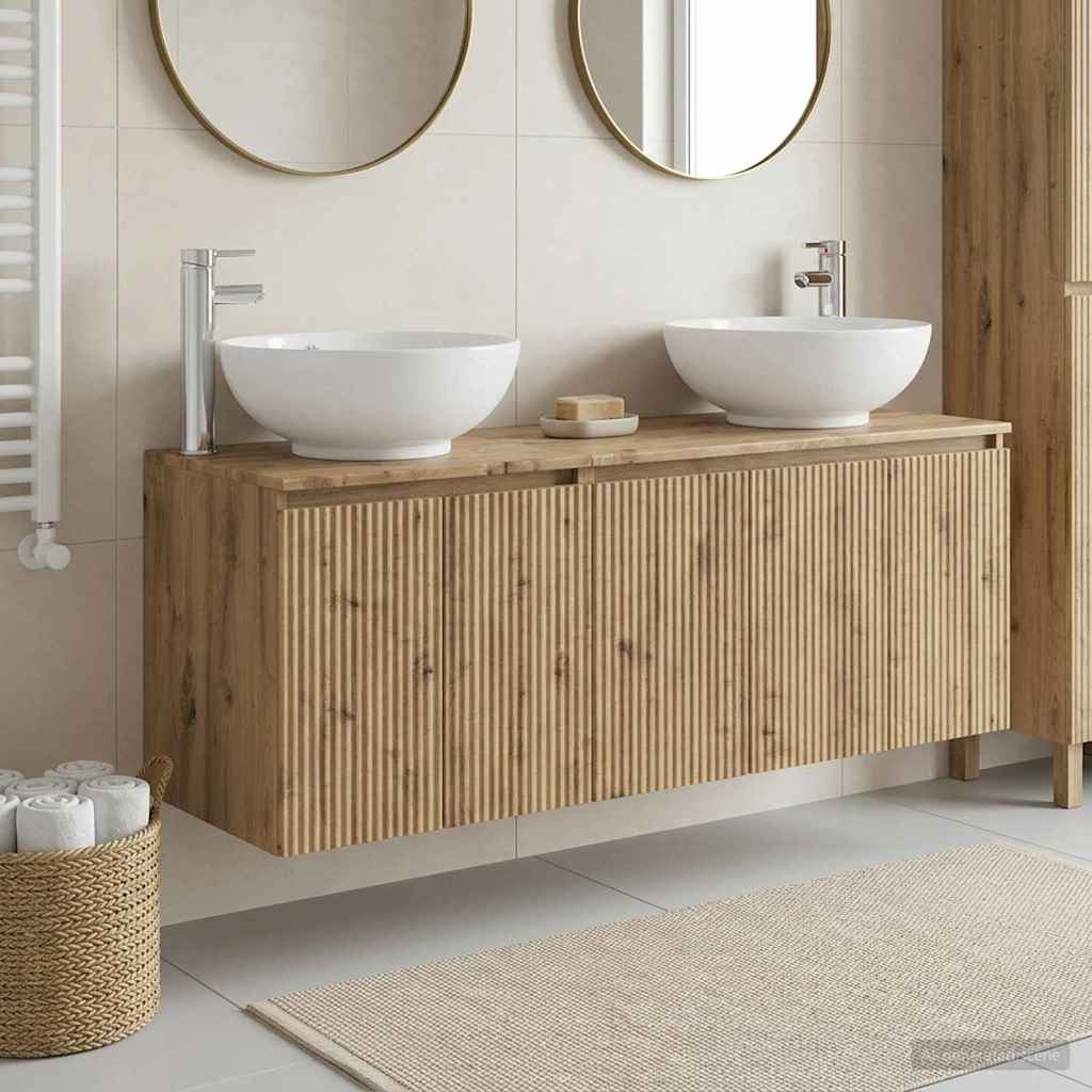 vidaXL Zestaw Szafek Łazienkowych 3 szt. Dąb artisan