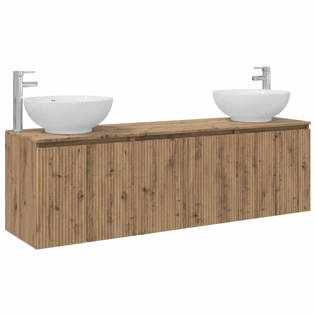 vidaXL Zestaw Szafek Łazienkowych 3 szt. Dąb artisan