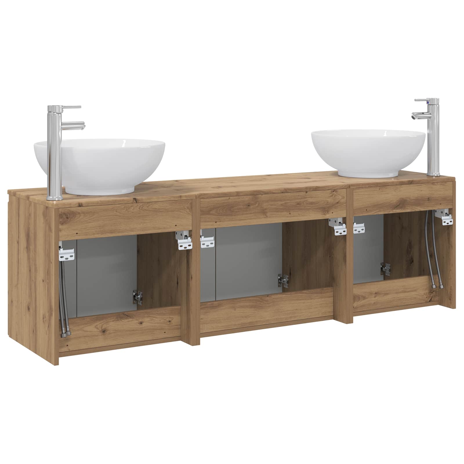 vidaXL Zestaw Szafek Łazienkowych 3 szt. Dąb artisan