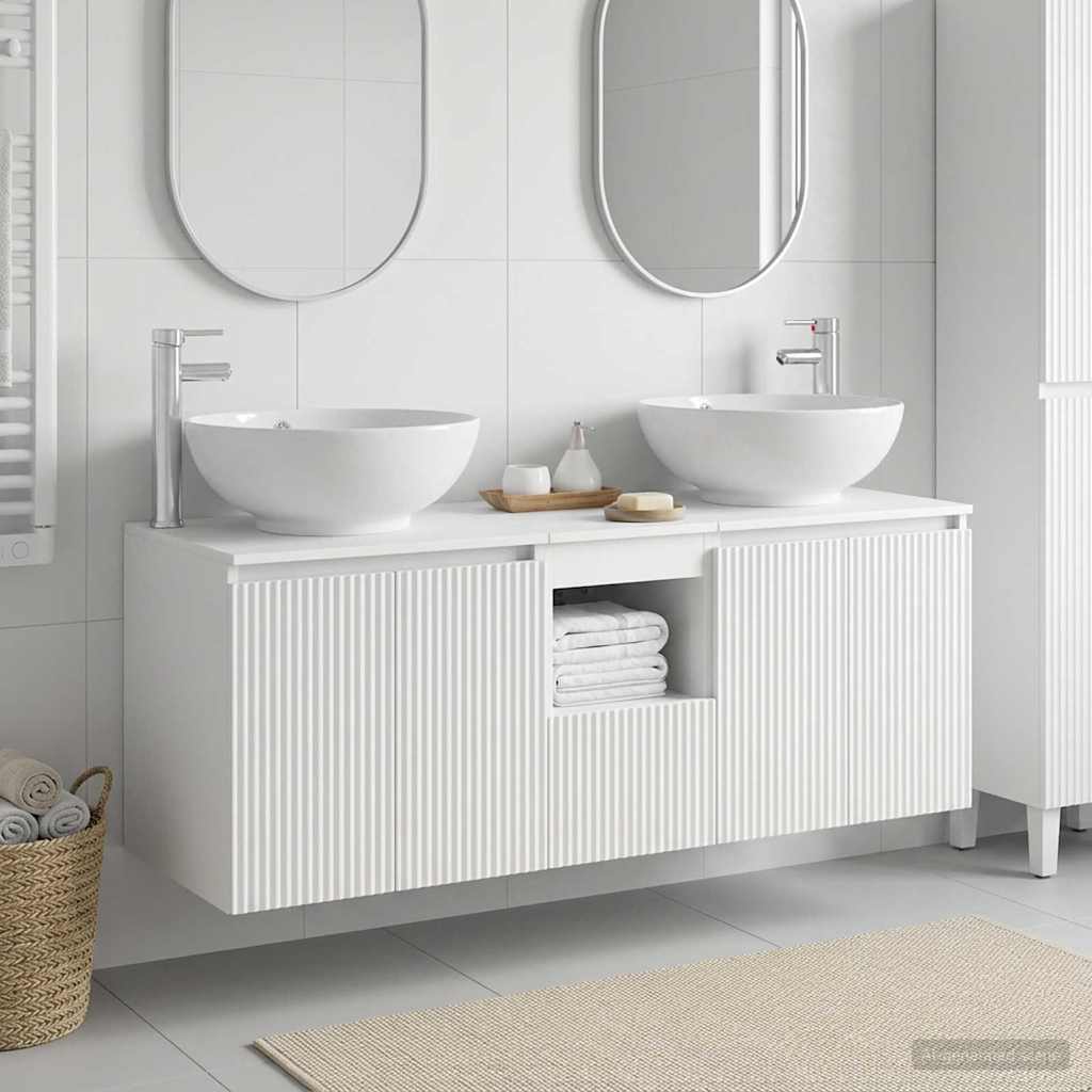 vidaXL Zestaw Szafek Łazienkowych 3 szt. Biały 49,5 x 44,5 x 65 cm