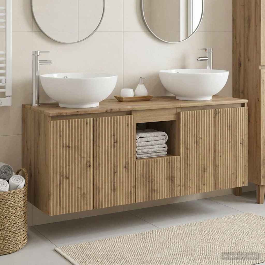 vidaXL Zestaw Szafek Łazienkowych 3 szt. Dąb artisan