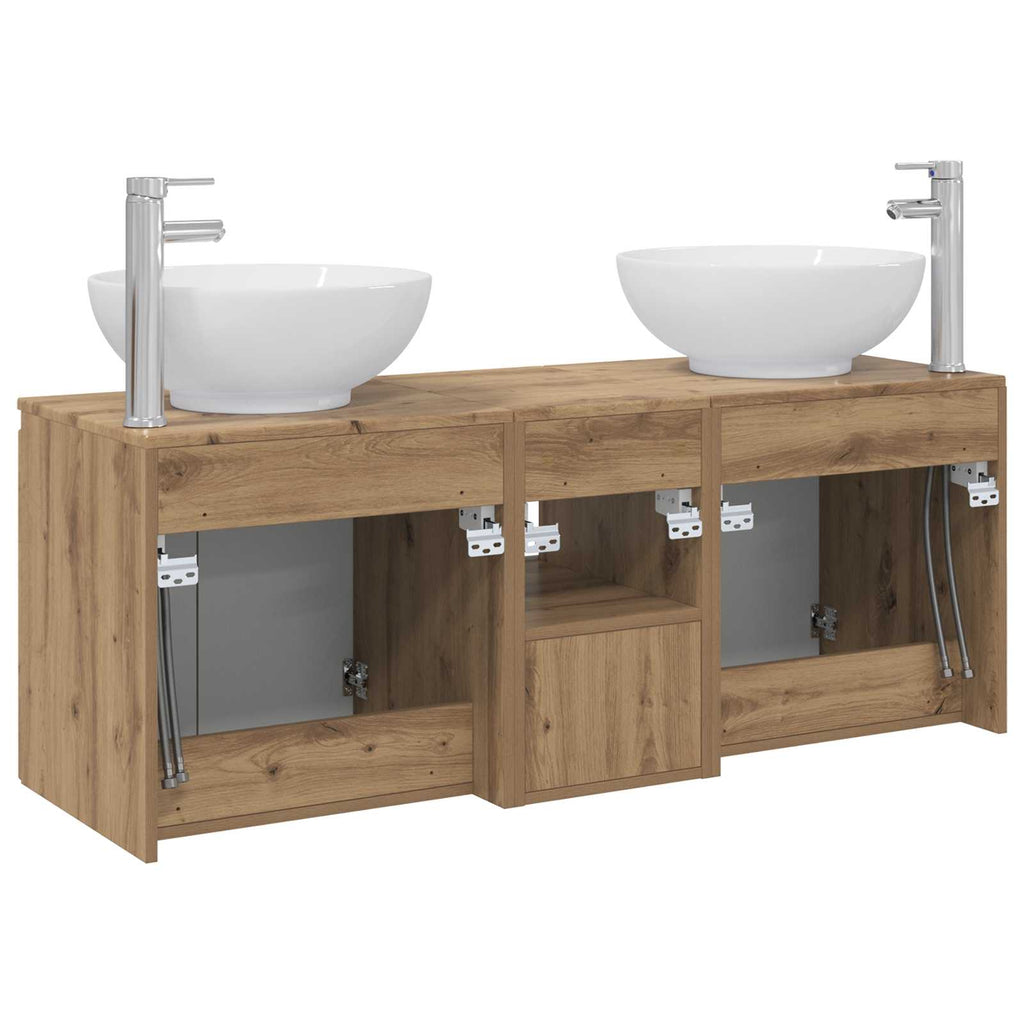 vidaXL Zestaw Szafek Łazienkowych 3 szt. Dąb artisan