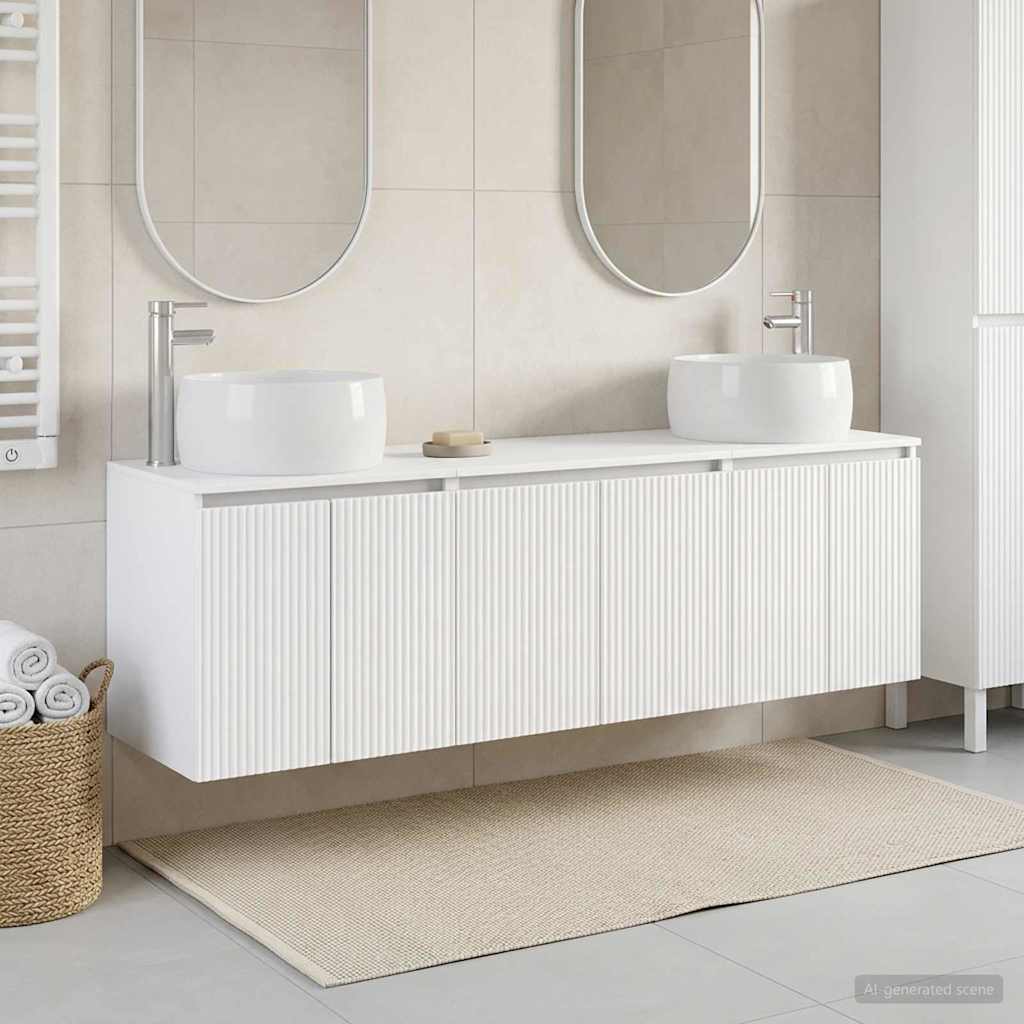vidaXL Zestaw Szafek Łazienkowych 3 szt. Biały 49,5 x 44,5 x 66 cm