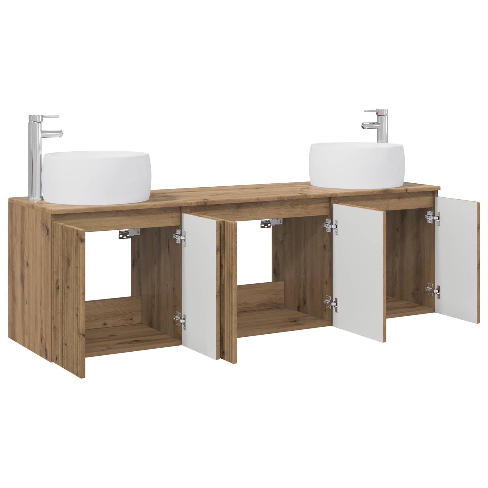 vidaXL Zestaw Szafek Łazienkowych 3 szt. Dąb artisan