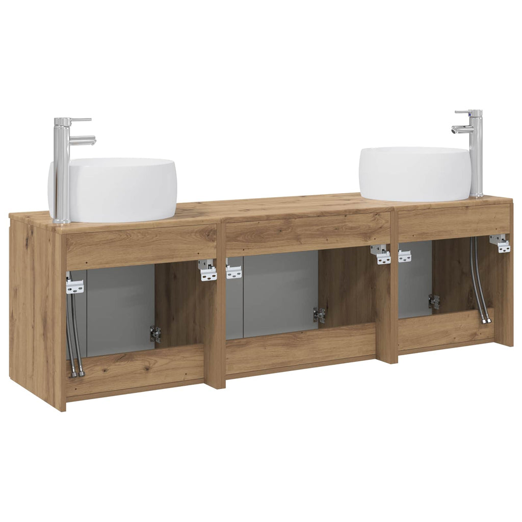 vidaXL Zestaw Szafek Łazienkowych 3 szt. Dąb artisan
