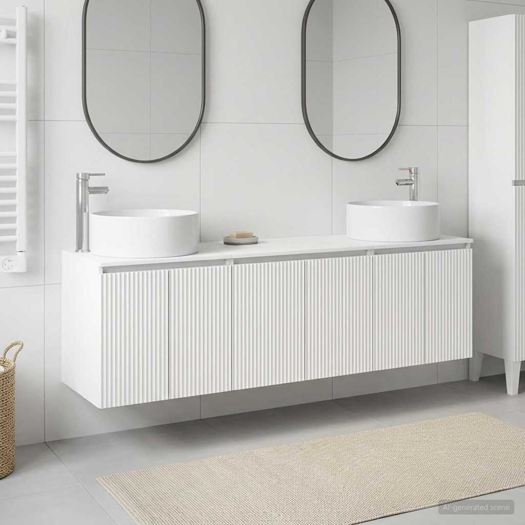 vidaXL Zestaw Szafek Łazienkowych 3 szt. Biały 49,5 x 44,5 x 65,5 cm