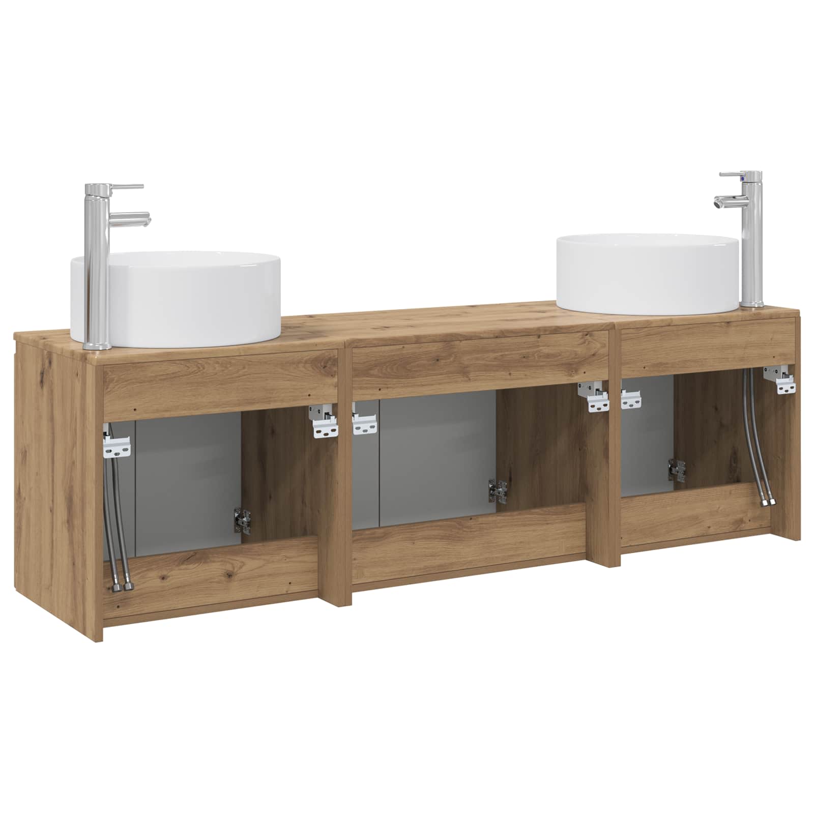 vidaXL Zestaw Szafek Łazienkowych 3 szt. Dąb artisan