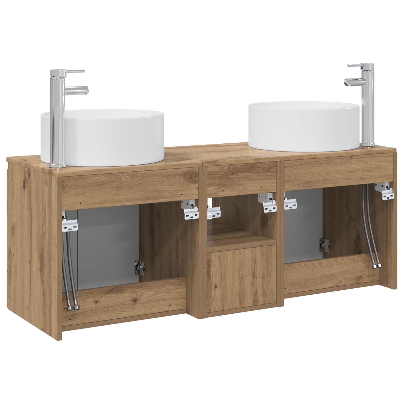 vidaXL Zestaw Szafek Łazienkowych 3 szt. Dąb artisan