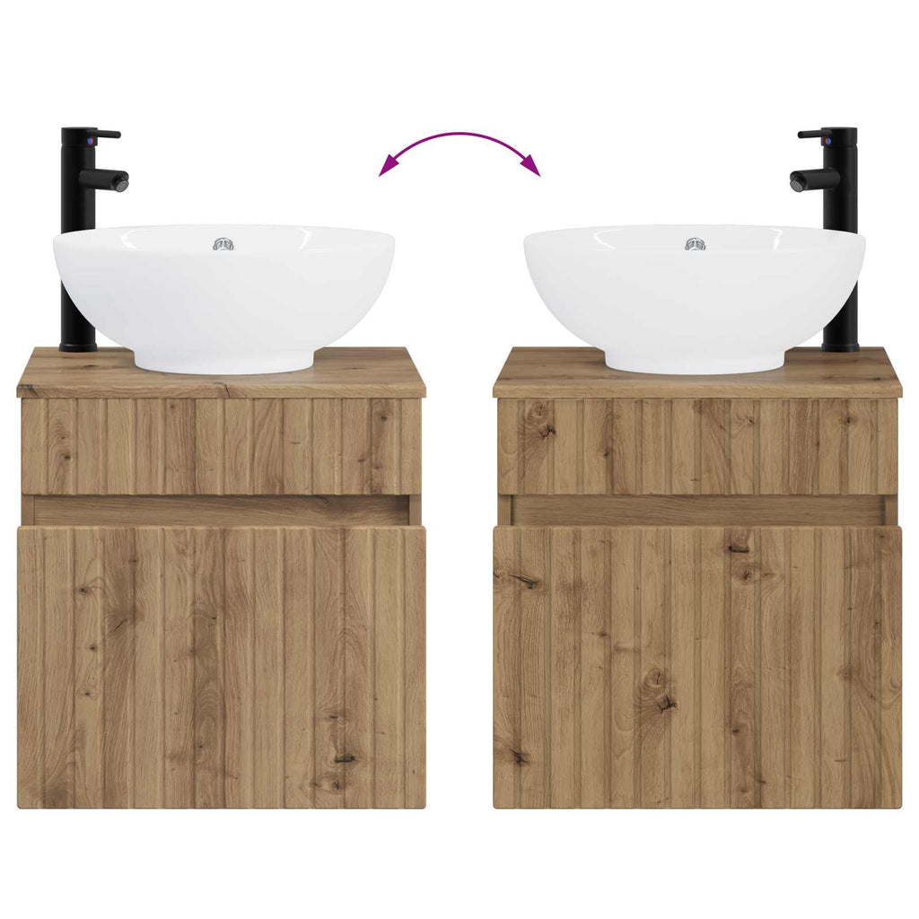 vidaXL Zestaw Szafek Łazienkowych 3 szt. Dąb artisan