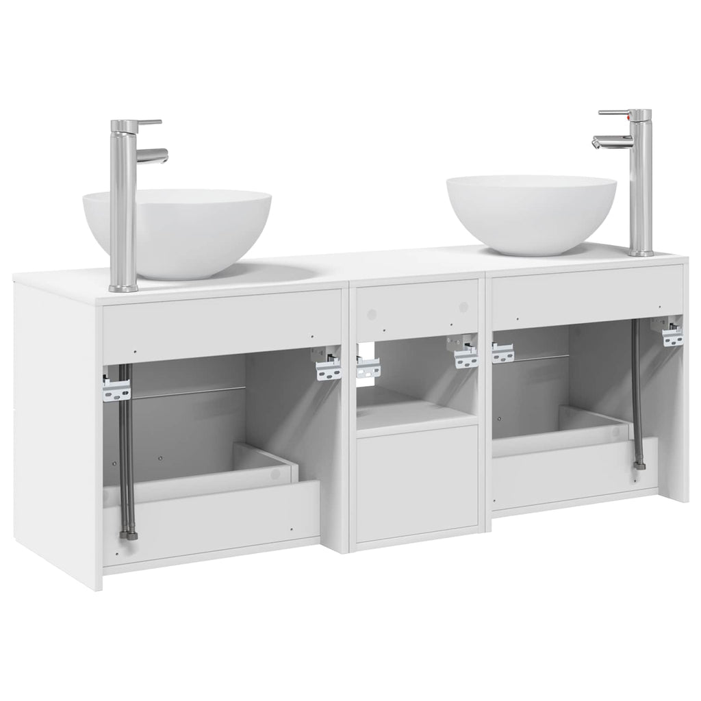 vidaXL Zestaw Szafek Łazienkowych 3 szt. Biały 49,5 x 41 x 64,5 cm