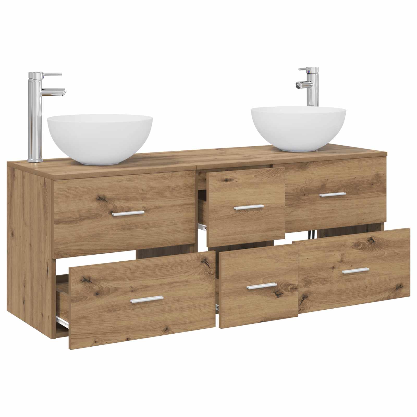 vidaXL Zestaw Szafek Łazienkowych 3 szt. Dąb artisan