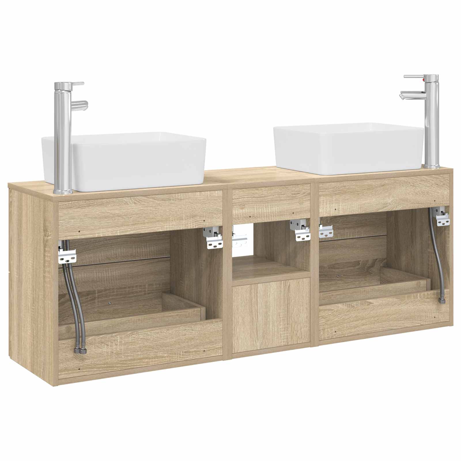 vidaXL Zestaw Szafek Łazienkowych 3 szt. dąb Sonoma 53 x 34,5 x 63 cm