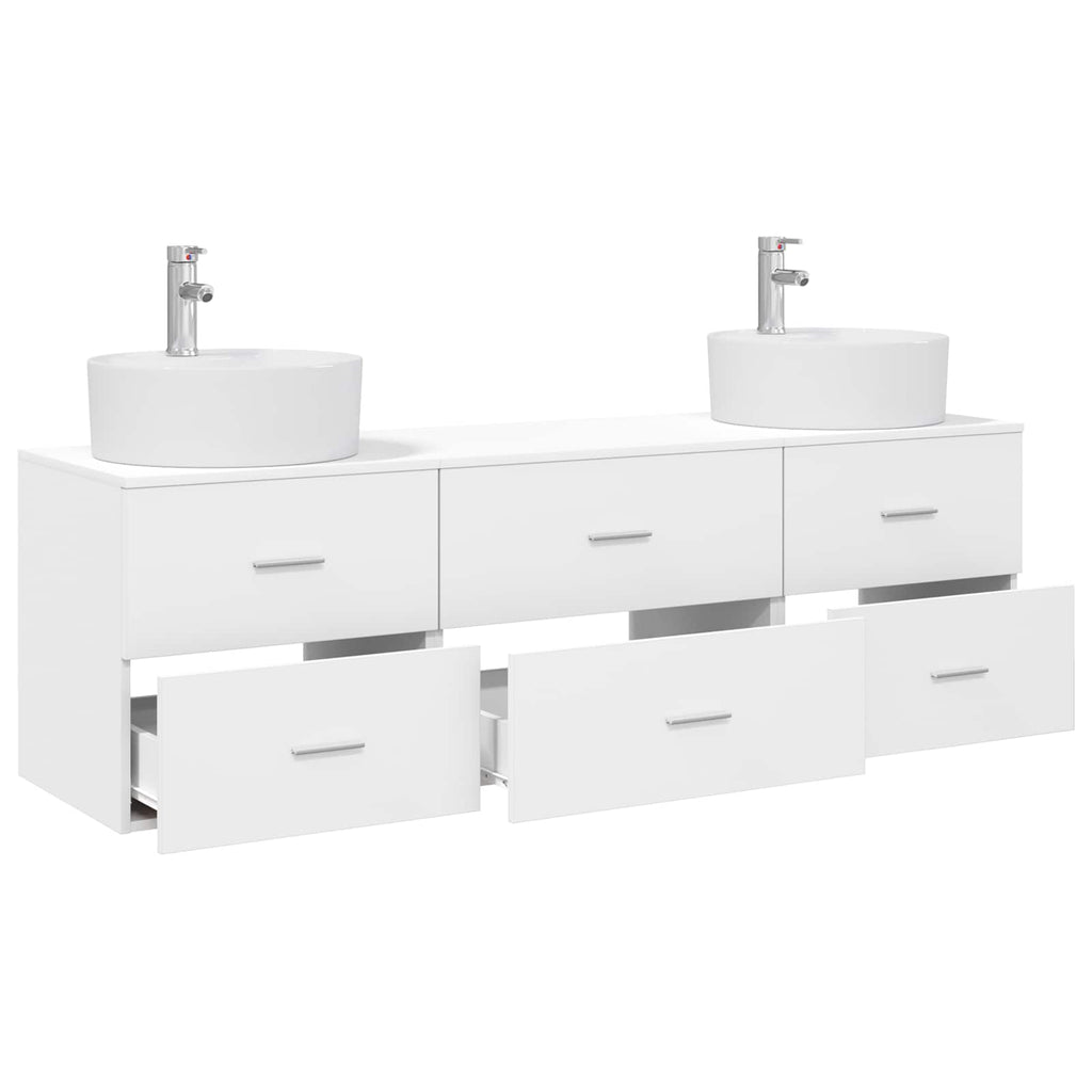 vidaXL Zestaw Szafek Łazienkowych 3 szt. Biały 62,5 x 44,5 x 50 cm
