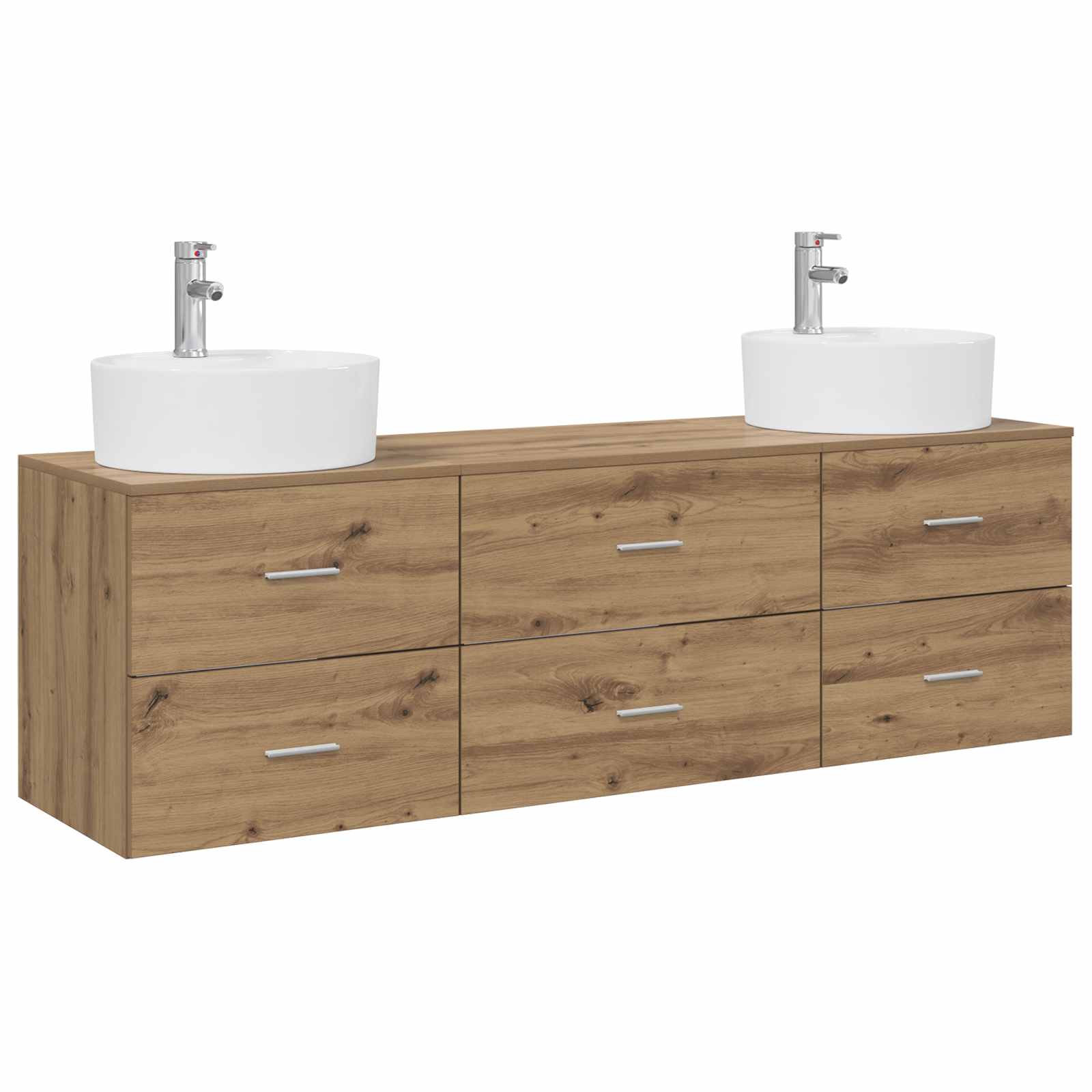 vidaXL Zestaw Szafek Łazienkowych 3 szt. Dąb artisan
