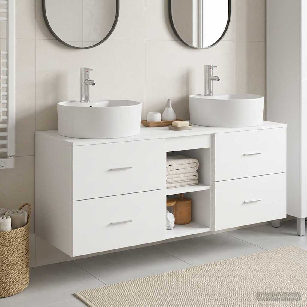 vidaXL Zestaw Szafek Łazienkowych 3 szt. Biały 49,5 x 44,5 x 65 cm
