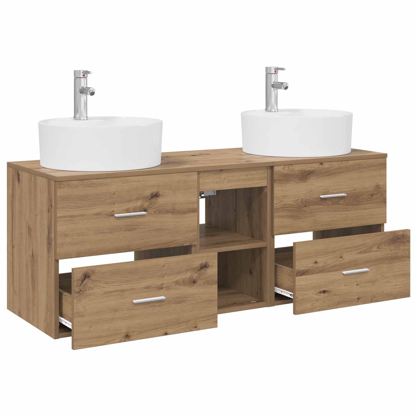 vidaXL Zestaw Szafek Łazienkowych 3 szt. Dąb artisan