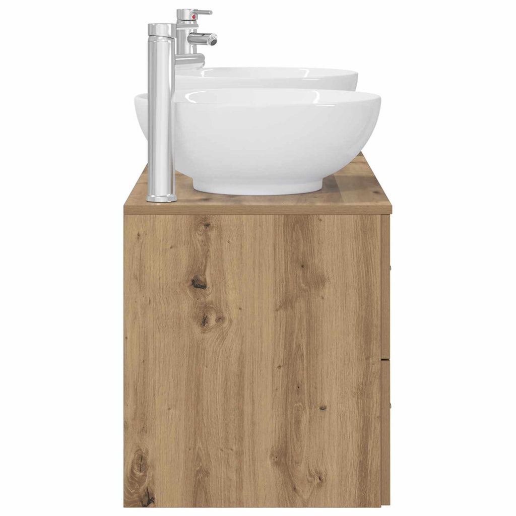 vidaXL Zestaw mebli łazienkowych 3 szt. Dąb artisan