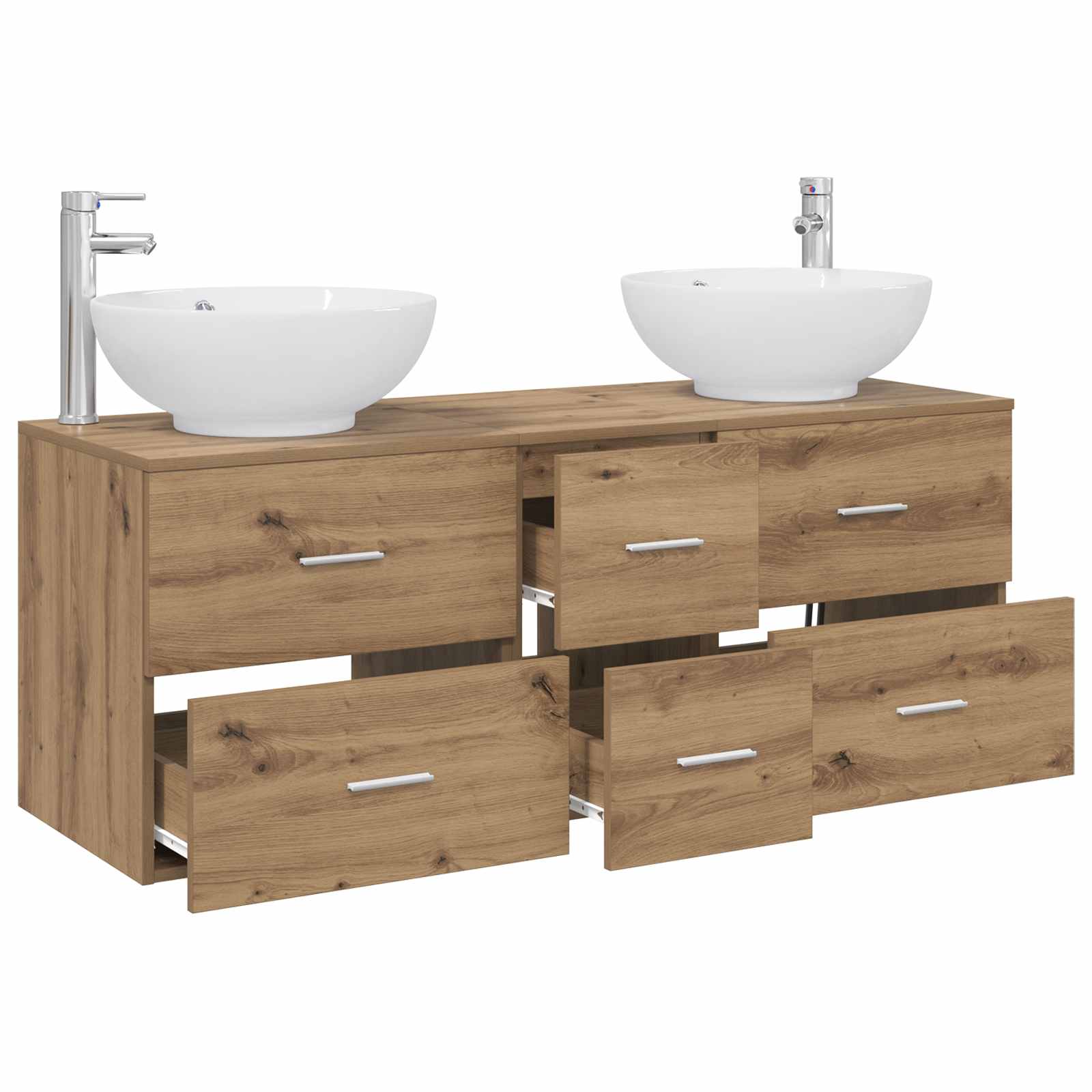 vidaXL Zestaw mebli łazienkowych 3 szt. Dąb artisan