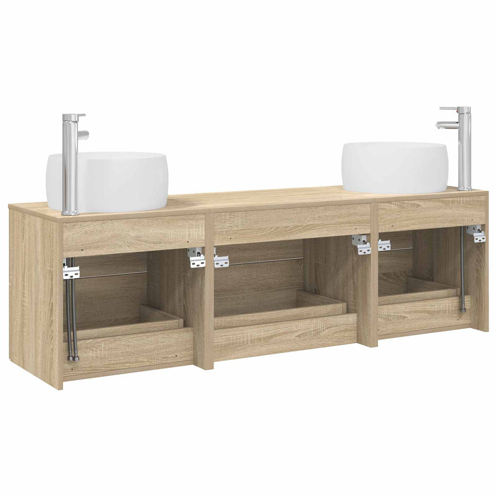 vidaXL Zestaw mebli łazienkowych 3 szt. dąb Sonoma 49,5 x 44,5 x 66 cm