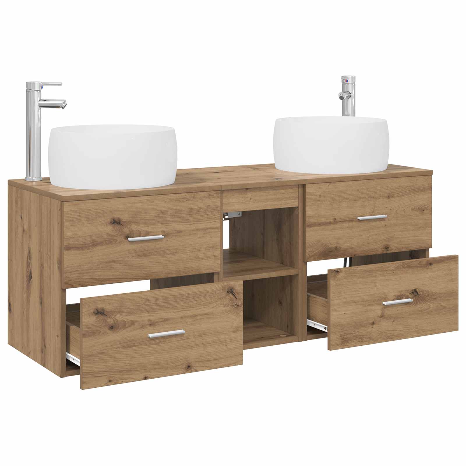 vidaXL Zestaw mebli łazienkowych 3 szt. Dąb artisan