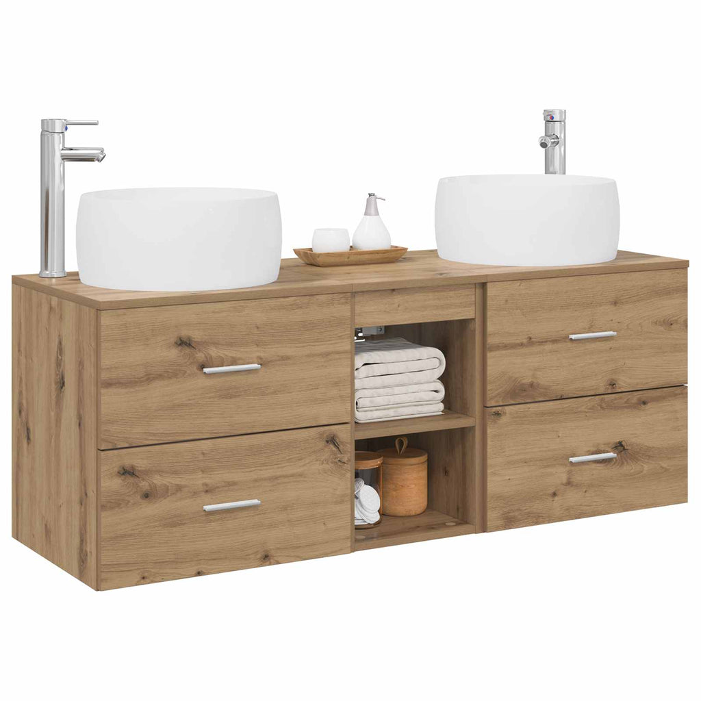 vidaXL Zestaw mebli łazienkowych 3 szt. Dąb artisan