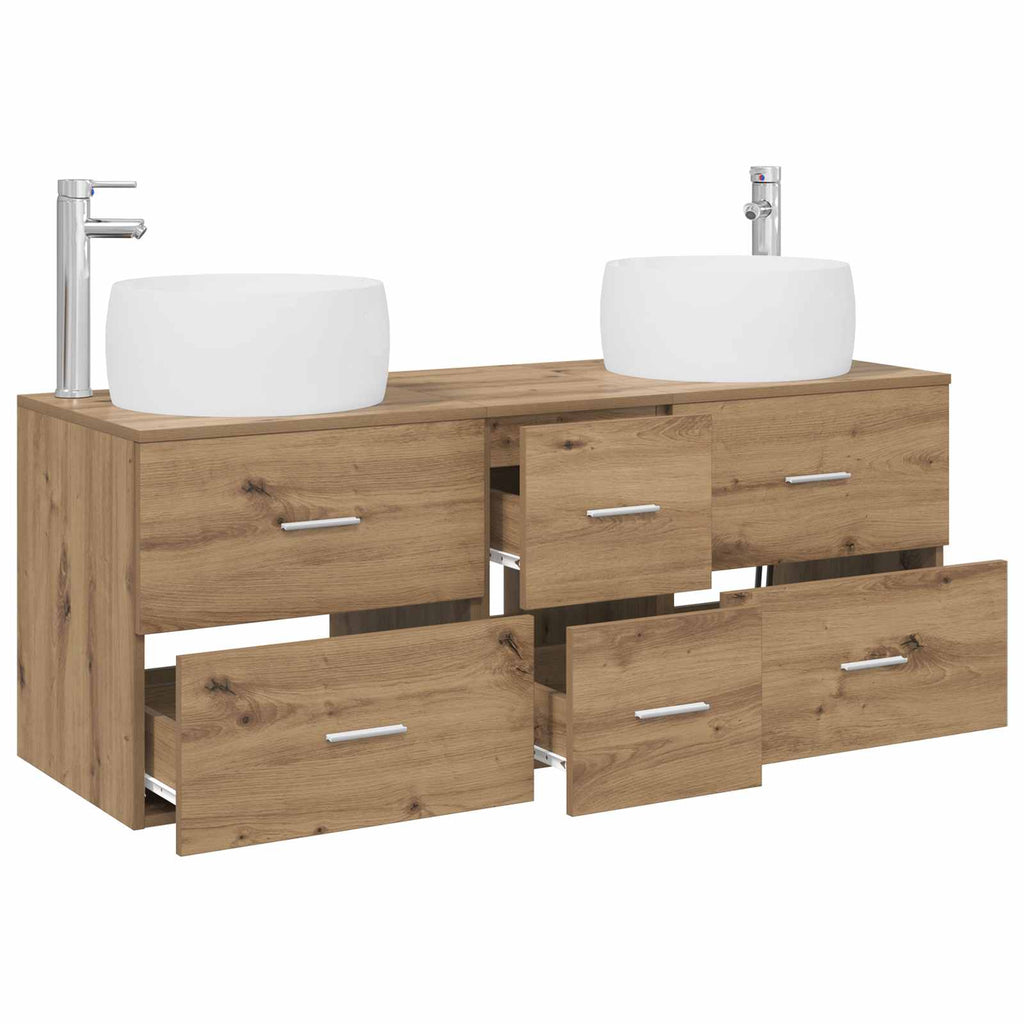 vidaXL Zestaw mebli łazienkowych 3 szt. Dąb artisan