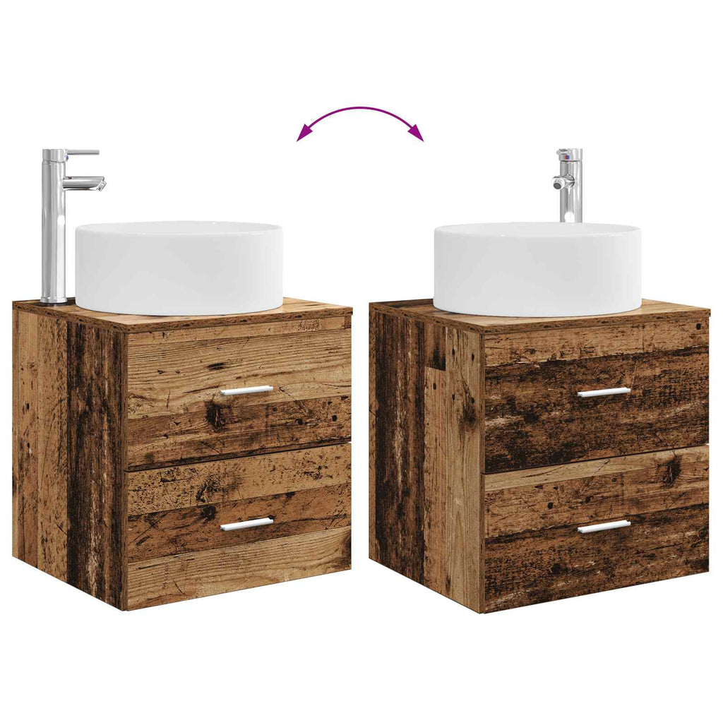 vidaXL Zestaw mebli łazienkowych 3 szt. Stare drewno