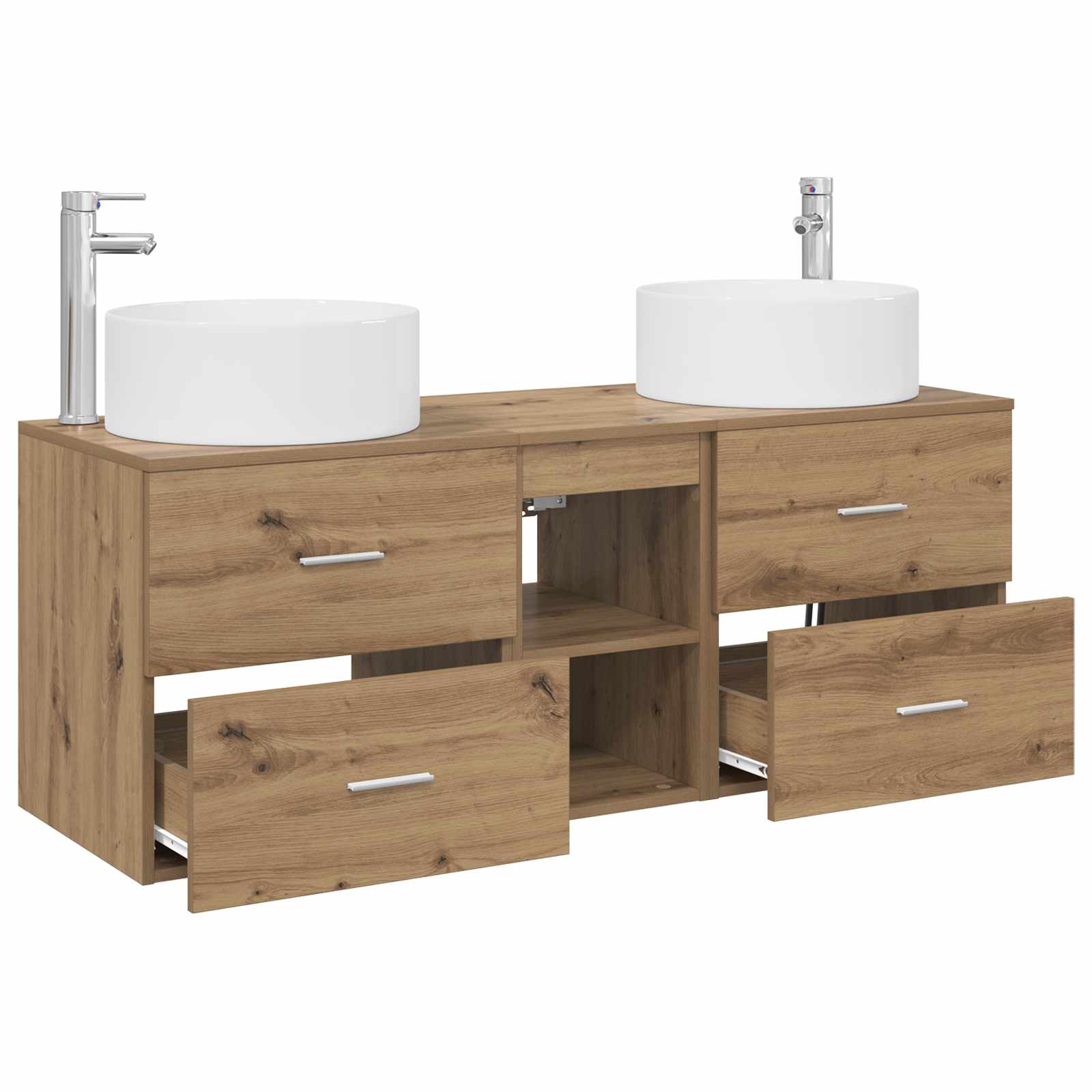 vidaXL Zestaw mebli łazienkowych 3 szt. Dąb artisan
