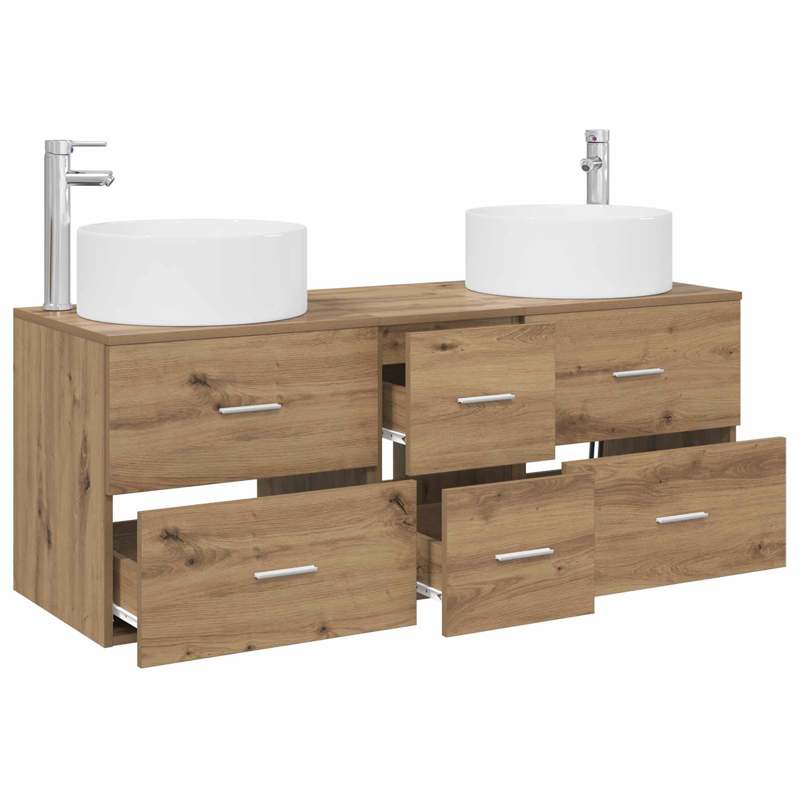 vidaXL Zestaw mebli łazienkowych 3 szt. Dąb artisan