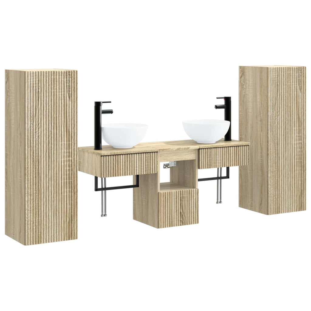 vidaXL Zestaw mebli łazienkowych 5 szt. dąb Sonoma 33 x 34,5 x 100 cm