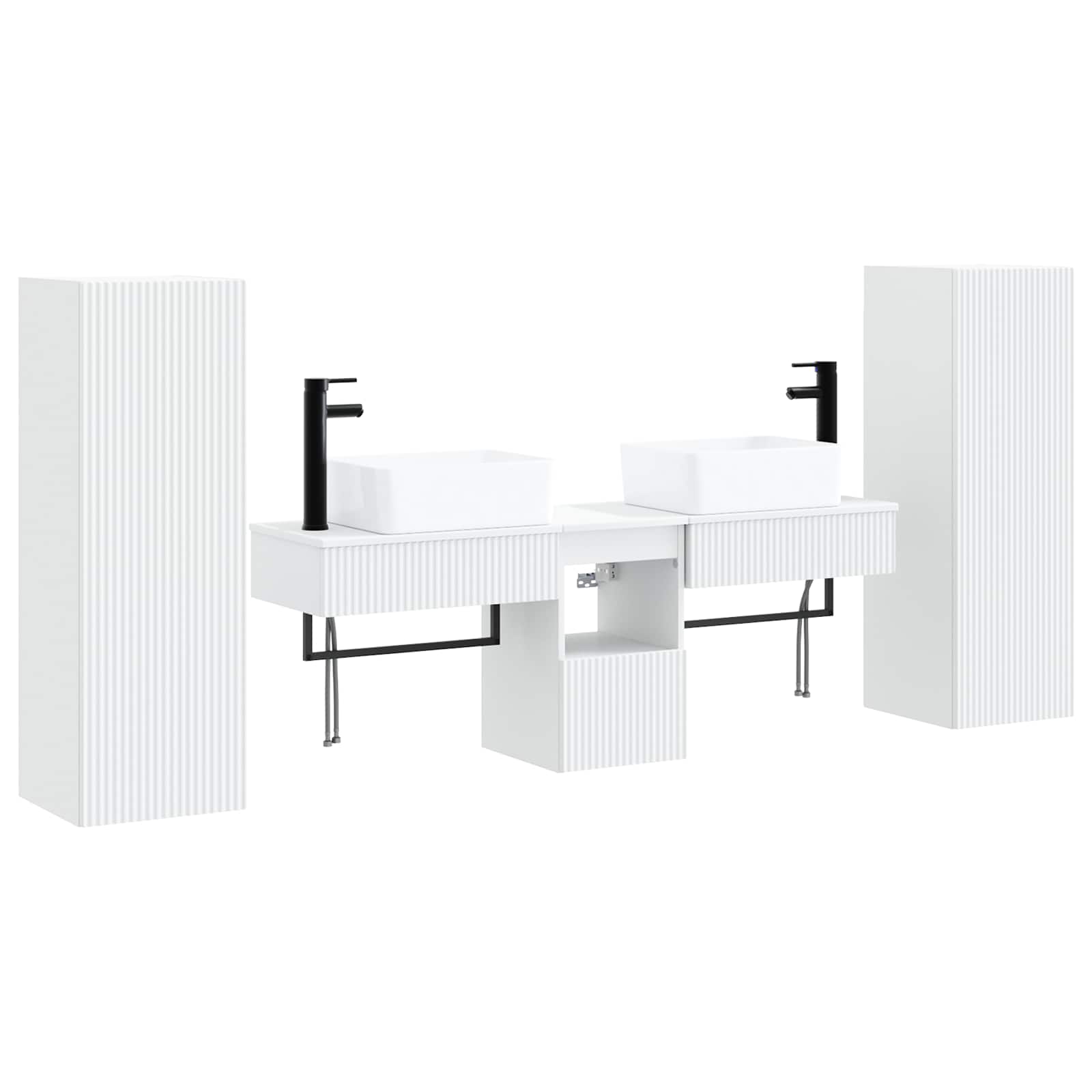 vidaXL Zestaw mebli łazienkowych 5 szt. Biały 33 x 34,5 x 100 cm