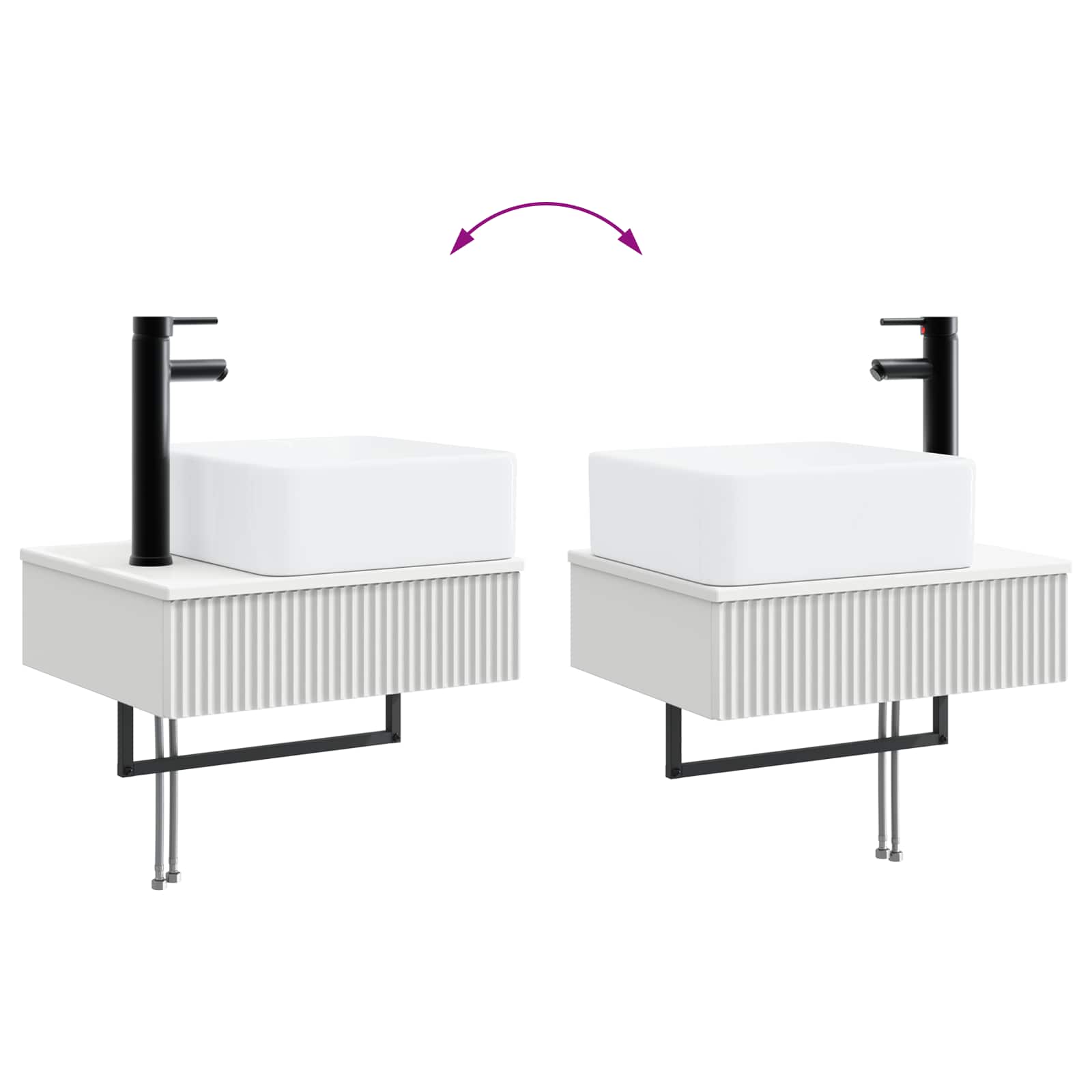 vidaXL Zestaw mebli łazienkowych 5 szt. Biały 33 x 34,5 x 100 cm