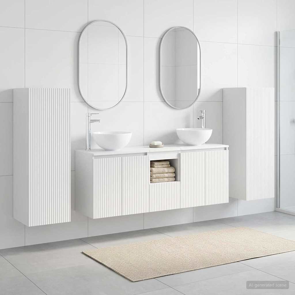 vidaXL Zestaw mebli łazienkowych 5 szt. Biały 33 x 34,5 x 100 cm