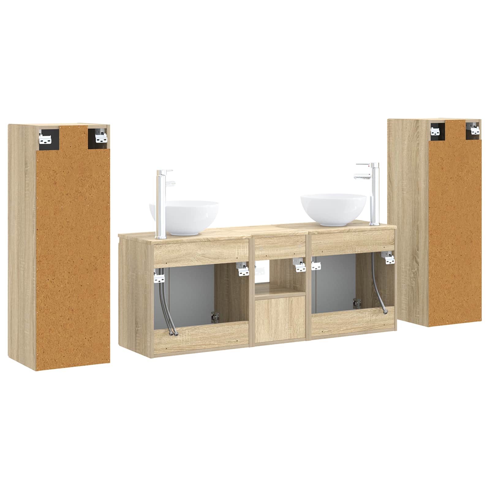 vidaXL Zestaw mebli łazienkowych 5 szt. dąb Sonoma 33 x 34,5 x 100 cm