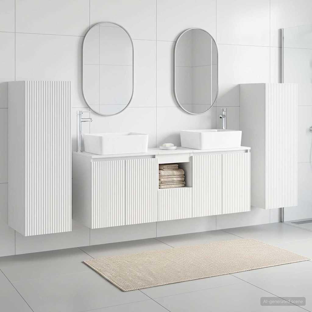 vidaXL Zestaw mebli łazienkowych 5 szt. Biały 33 x 34,5 x 100 cm