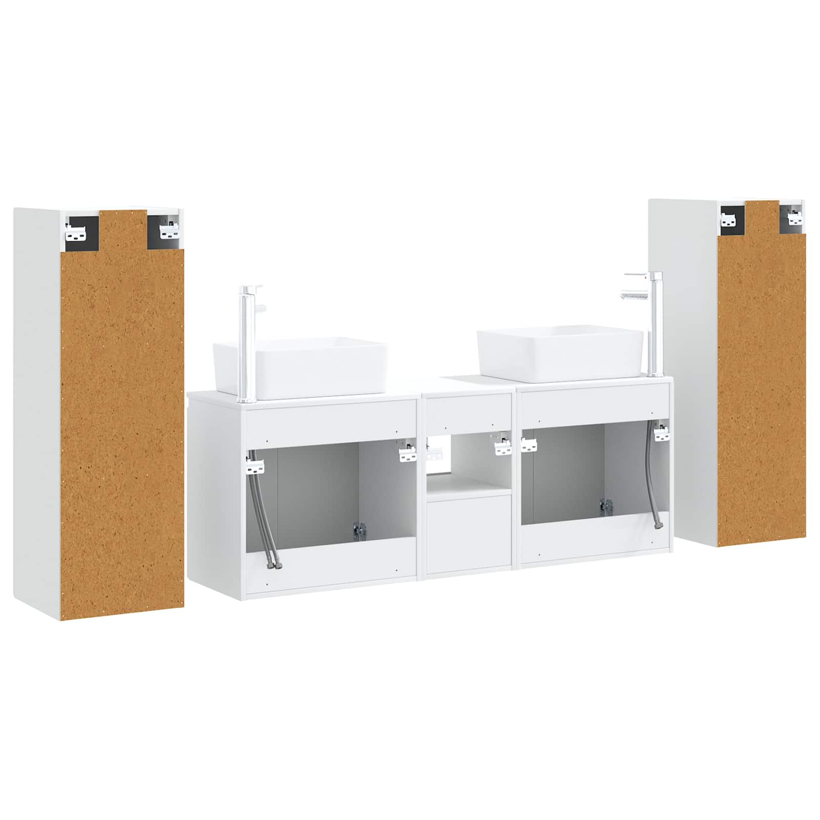 vidaXL Zestaw mebli łazienkowych 5 szt. Biały 33 x 34,5 x 100 cm