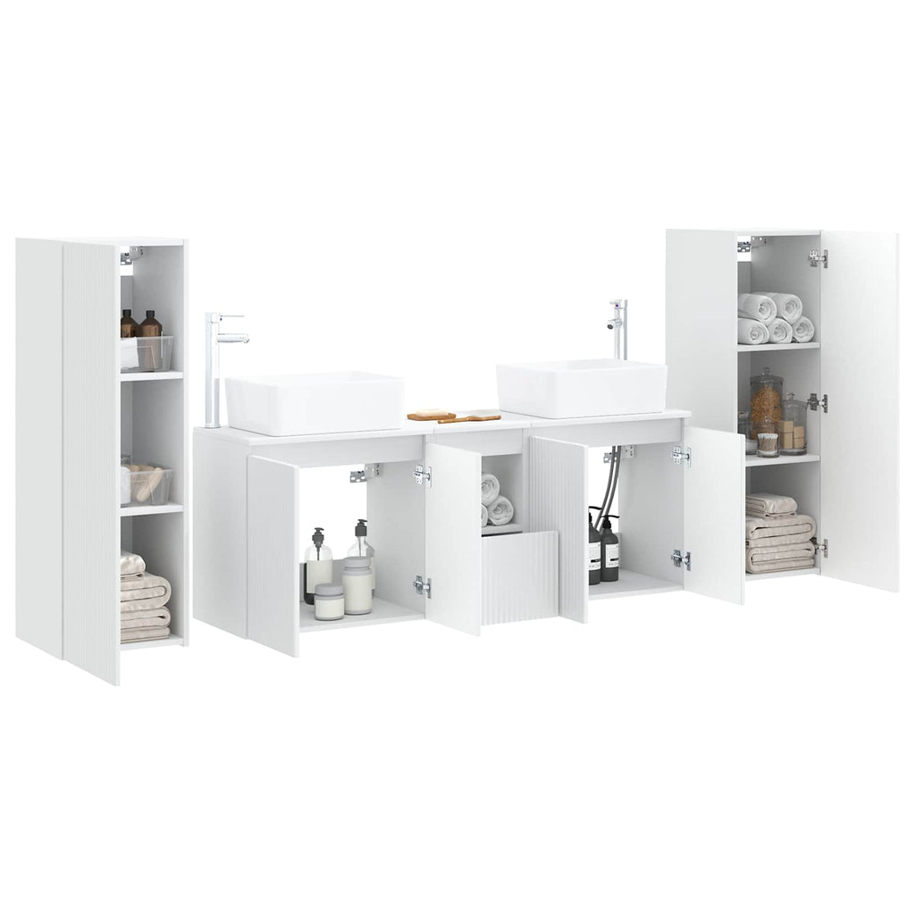 vidaXL Zestaw mebli łazienkowych 5 szt. Biały 33 x 34,5 x 100 cm