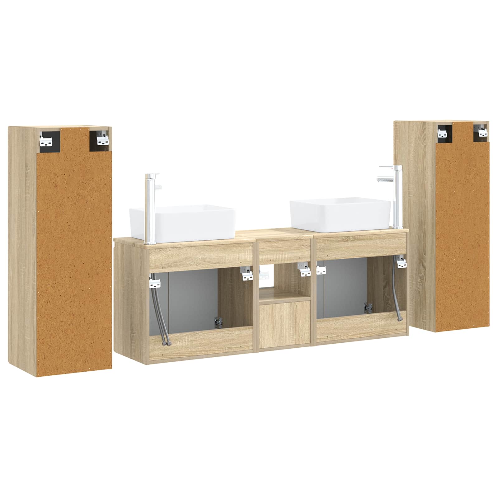 vidaXL Zestaw mebli łazienkowych 5 szt. dąb Sonoma 33 x 34,5 x 100 cm