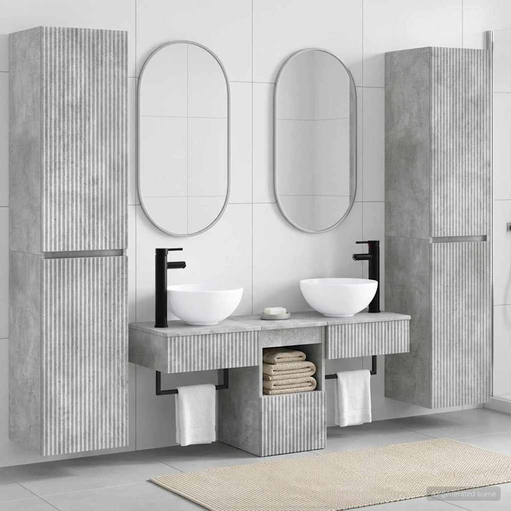 vidaXL Zestaw mebli łazienkowych 5 szt. Betonowy szary